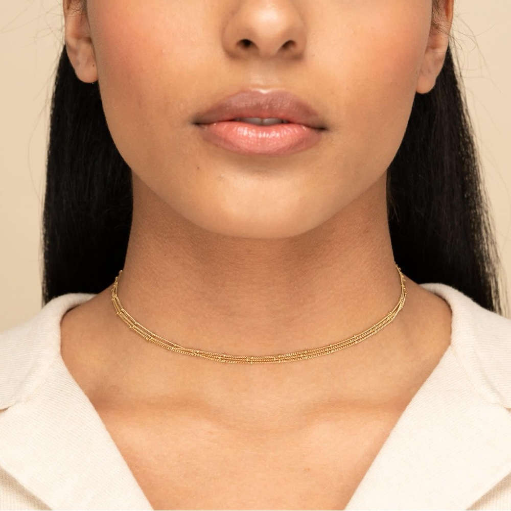 Mejuri spheres choker in gold vermeil